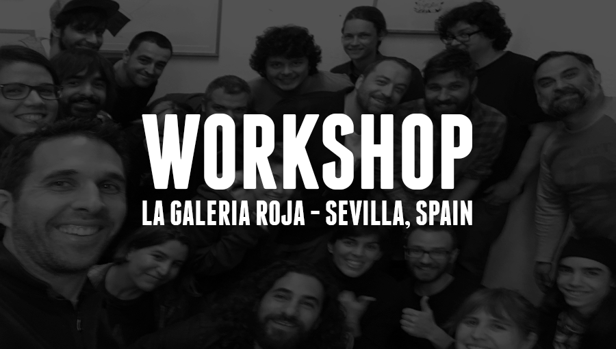 Workshop at La Galeria Roja in Sevilla, Spain