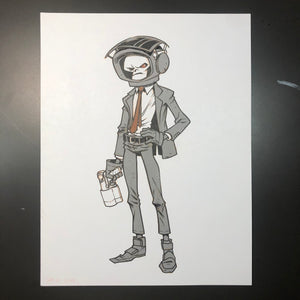 Skull Chaser Suit Drawing