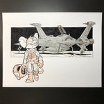 Missile Mouse and the Raven Drawing