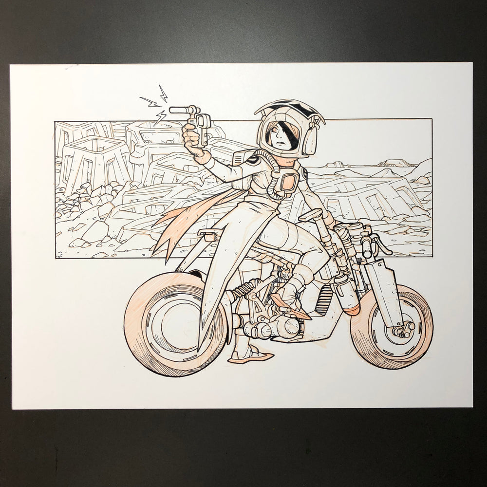 Star Princess Aven and Cycle Drawing