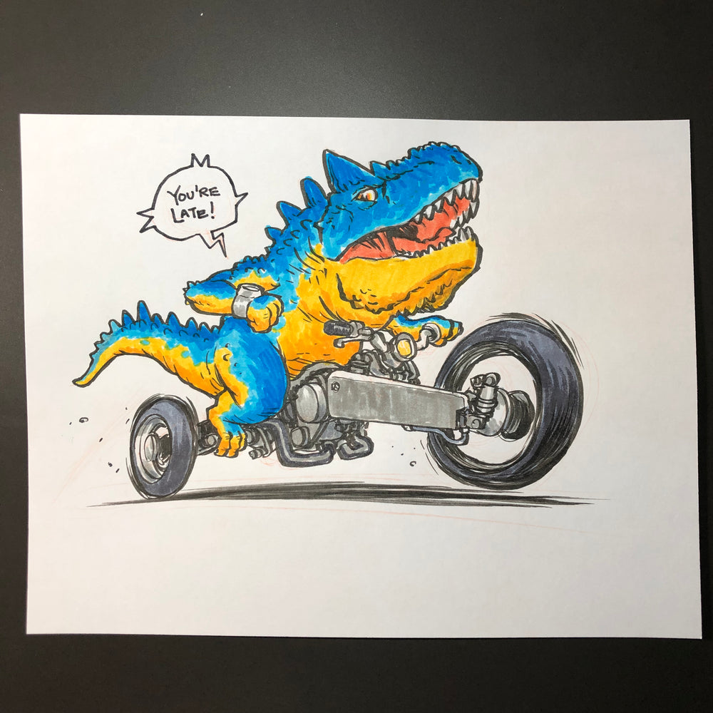 Dino Bike Drawing