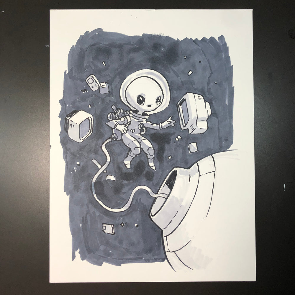 drawings of alien astronauts