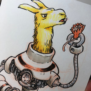 Llama Bot Drawing