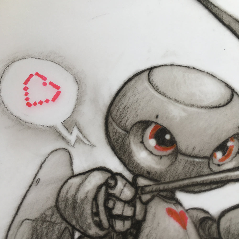 Robo-Cupid - Original Art